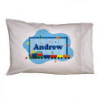 G11976B - New Baby "All Aboard Baby Train" Personalized Pillowcase